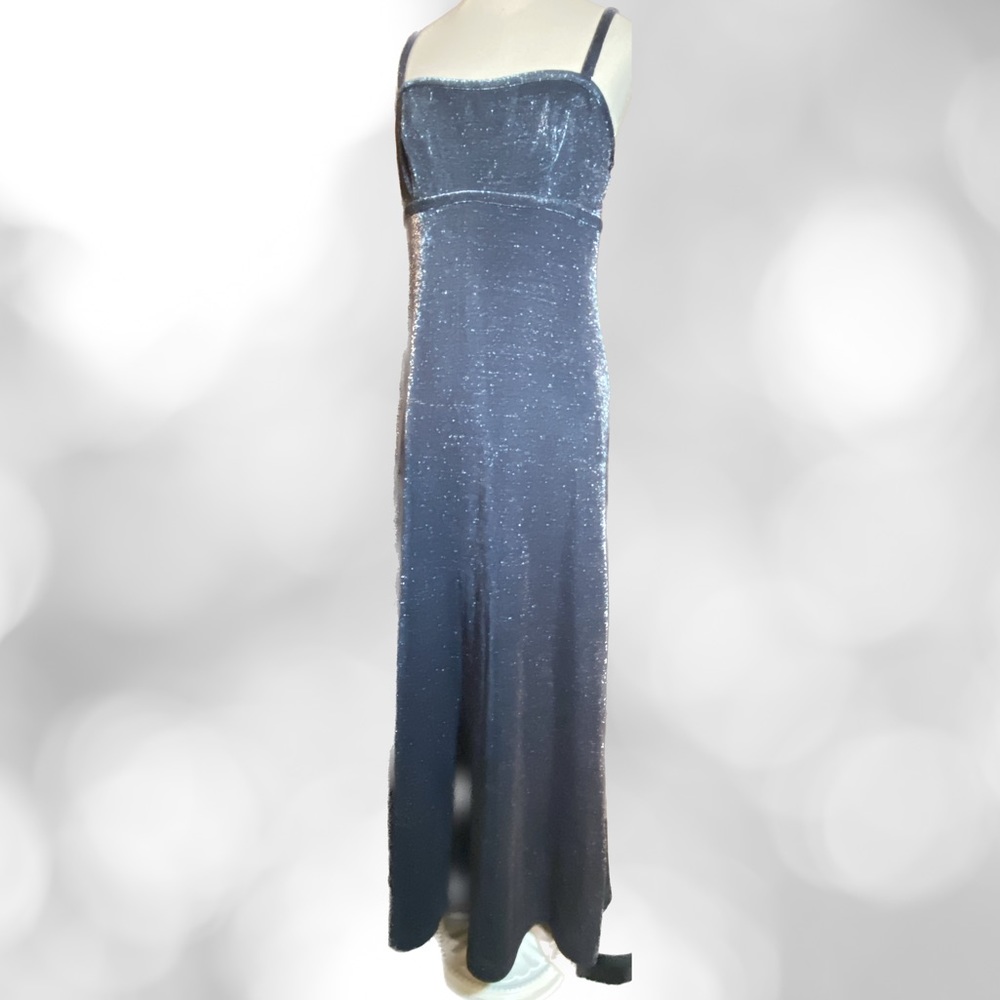 LA LORI ANN MONTREAL Black Shimmer Dress. Floor Length. Like New , Sz 8